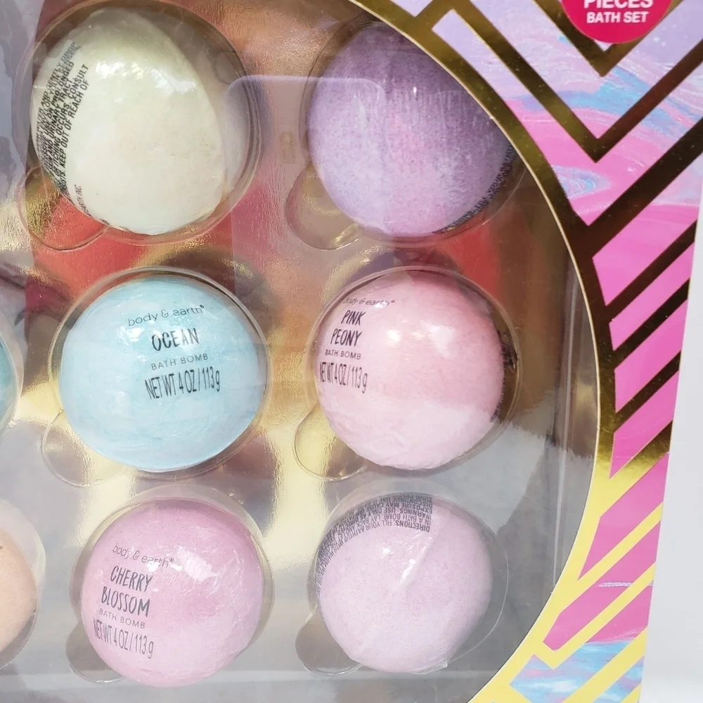 Scented Bath Bomb Set Multicolored Ball Shape Bombs 9 Pack